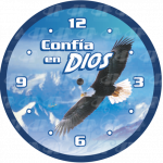Reloj de Pared - Confía en Dios