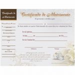 Certificado de Matrimonio