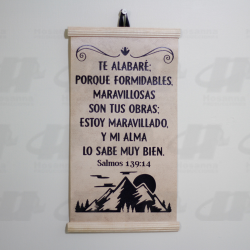 Pergamino Vinil Med - Te alabare (Salmo 139:14)