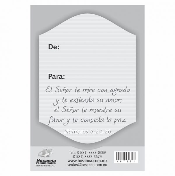 Tarjeta de Bolsillo - El Señor te bendiga y Guarde - Imagen 2