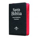 Biblia RV1960, Tela Mezclilla "Azul/Rosa" c/Cierre