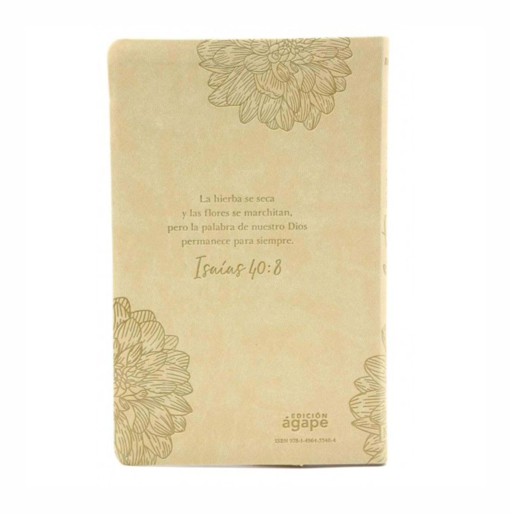 Biblia NTV Ágapé Color Beige - Imit Piel - Imagen 2
