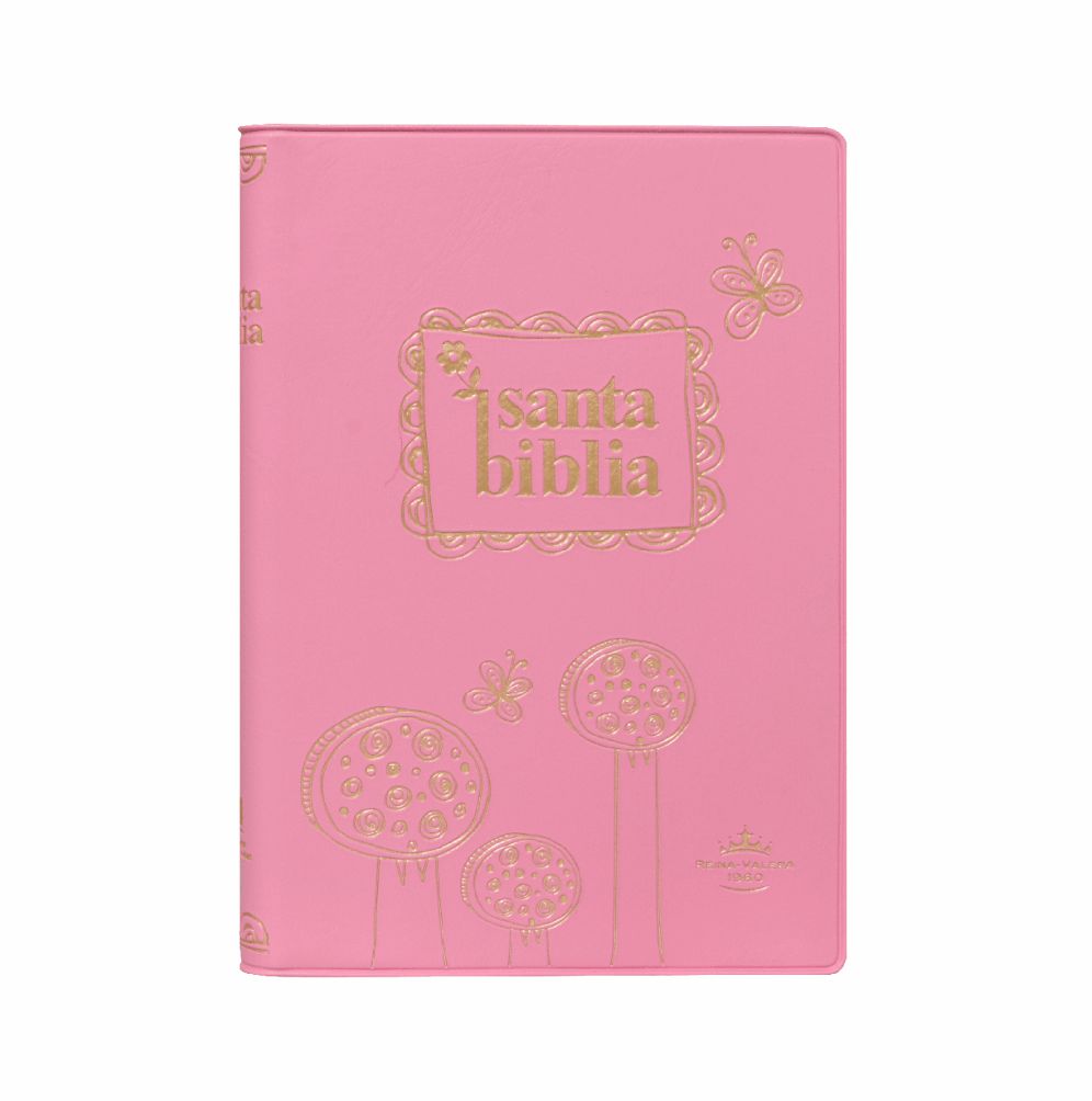 Biblia Rosa Estampada, de Bolsillo, RV60, Buena Letra