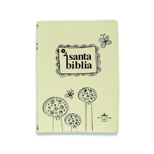Biblia Beige Estampada de Bolsillo RV60  Buena Letra