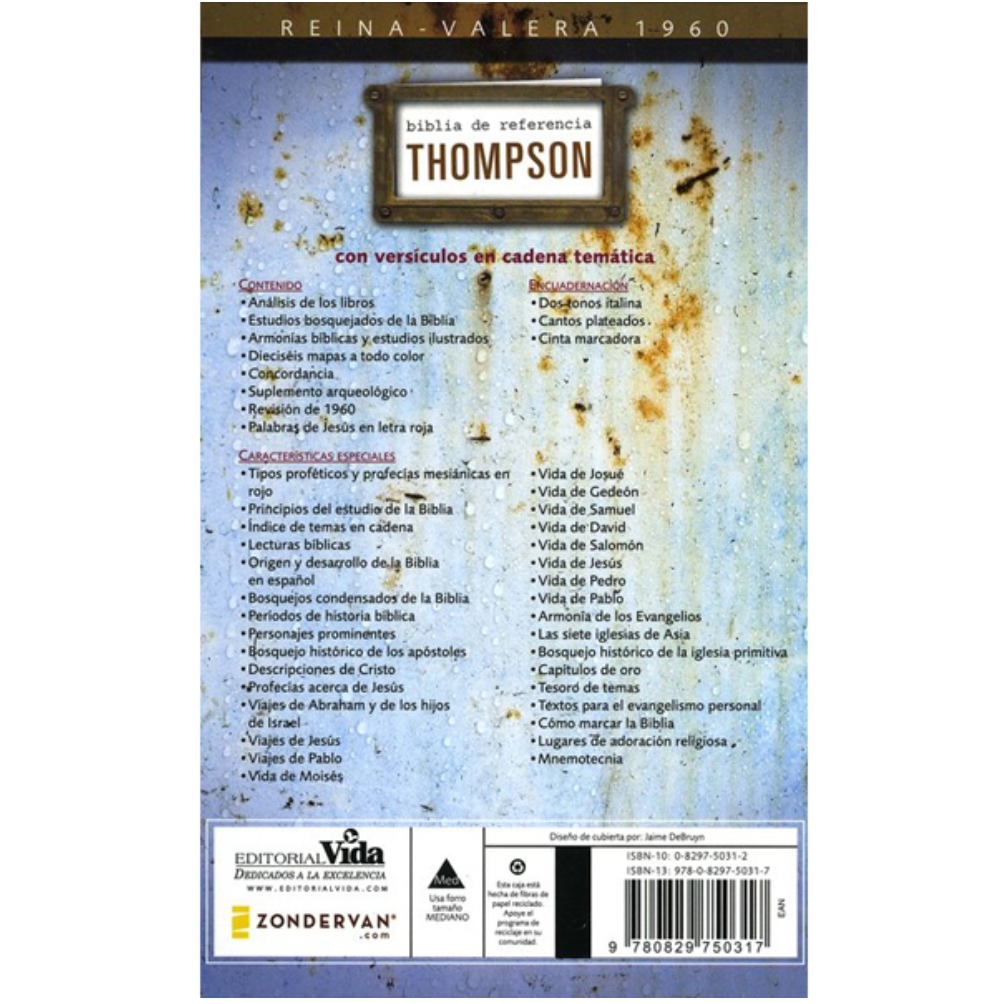 Biblia de Referencia Thompson RV60 Tapa Dura Manual - Imagen 3