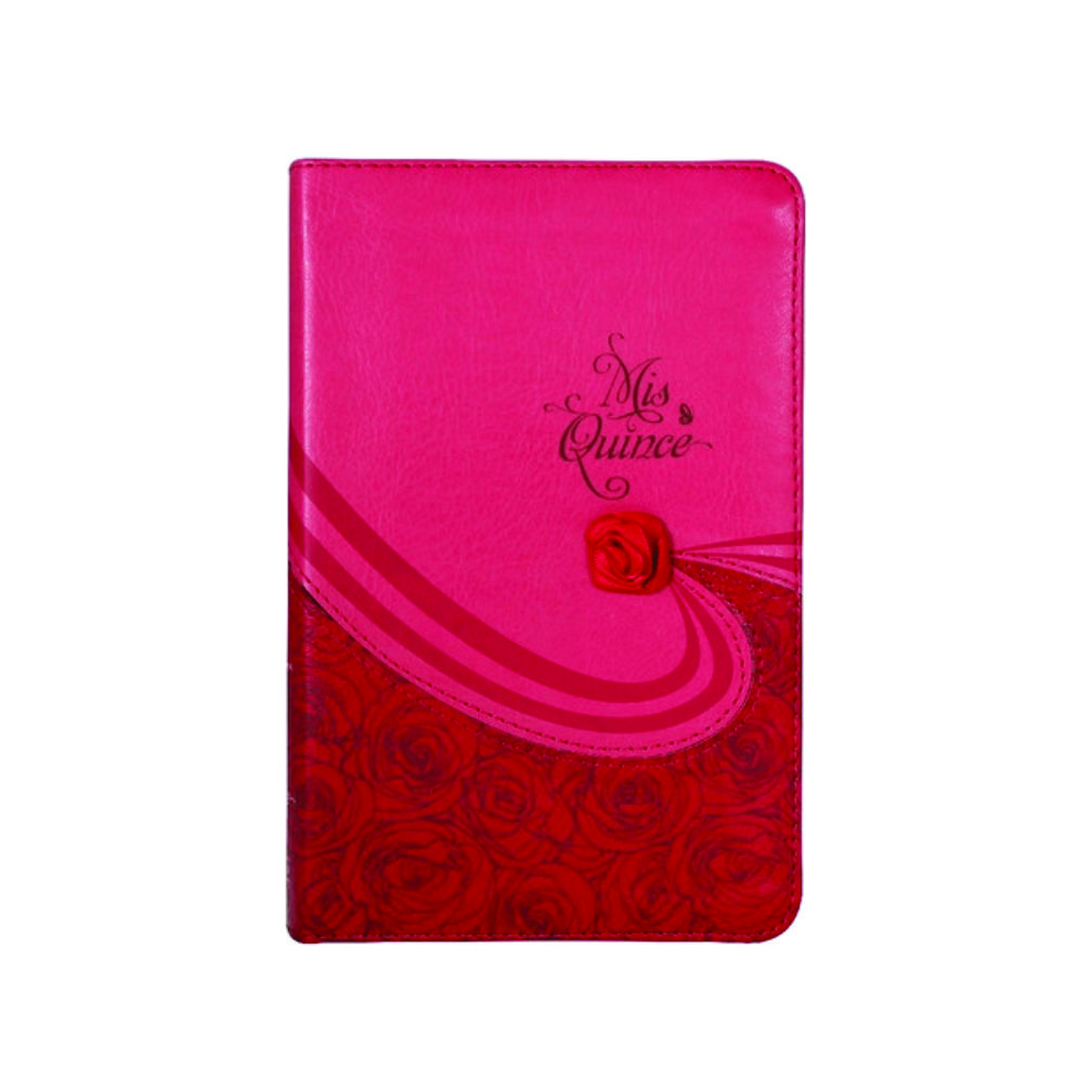 Biblia RV1960 "Mis Quince" Imitación Piel Coctél Frambuesa Rosa - Imagen 2