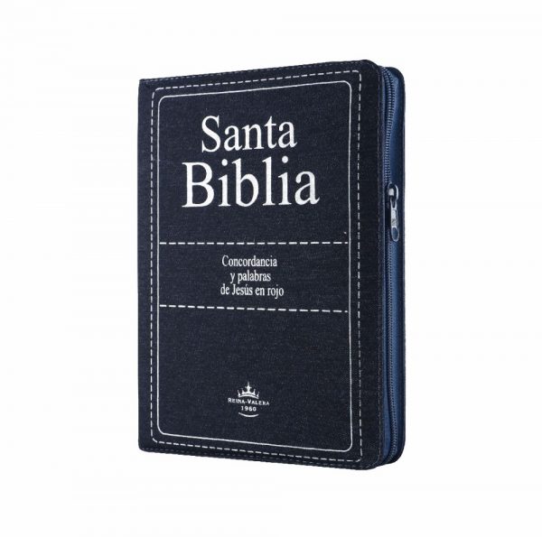 Biblia Mezclilla Azul - Concordancia- c/cierre