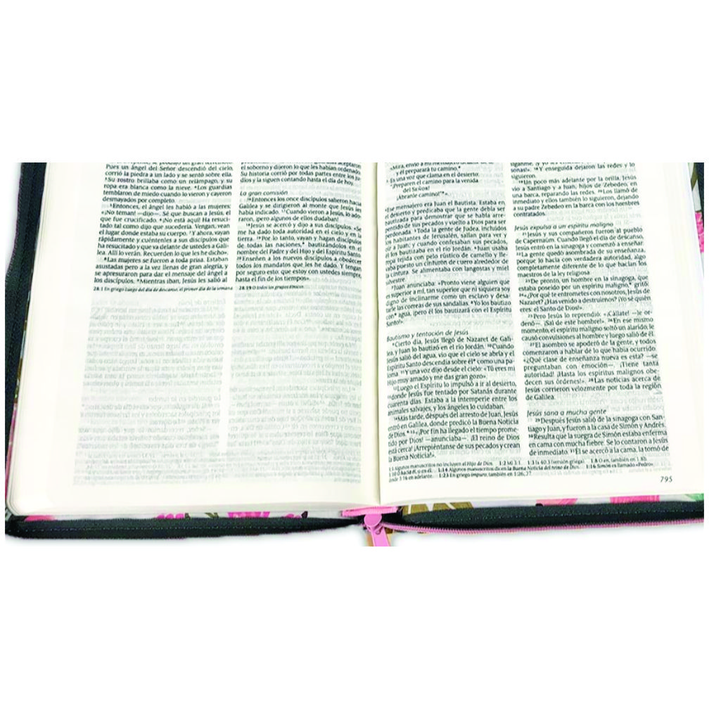 Biblia NTV Edición de Tela Jardín con ziper - Imagen 3