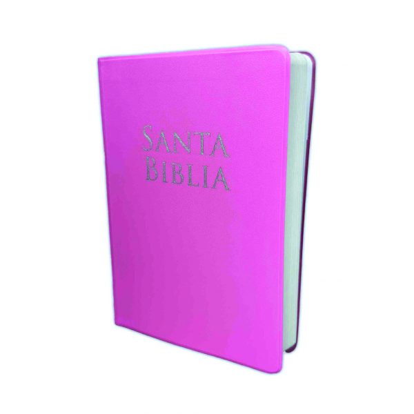 Biblia Rosa Vinil Letra grande - Tamaño Manual (RV60)