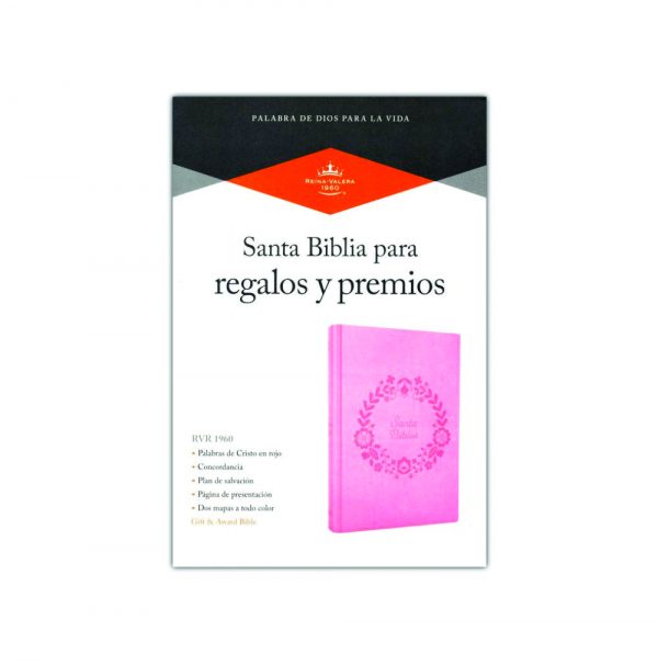 Biblia RV60 para Regalos y Premios- Simil Piel - Rosa - Imagen 2