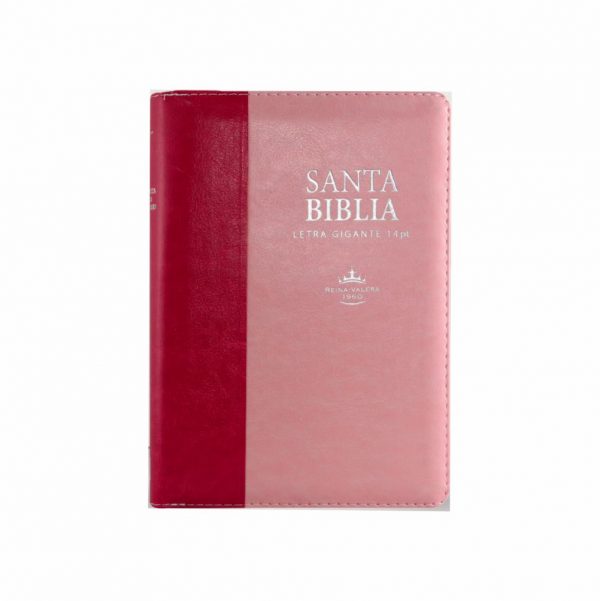 Biblia Chica - letra Grande RV60 - color rosa- c/zipper- Indice