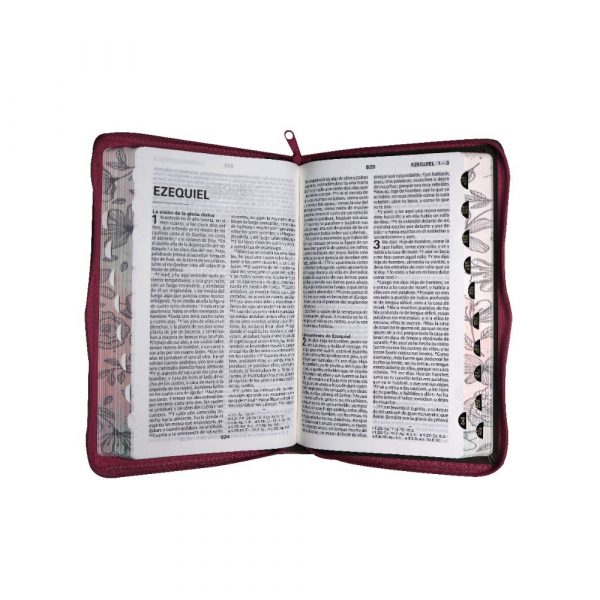 Biblia Reina Valera 1960 Mediana Letra Grande - Rosa-Marrón C/Índice - Imagen 3