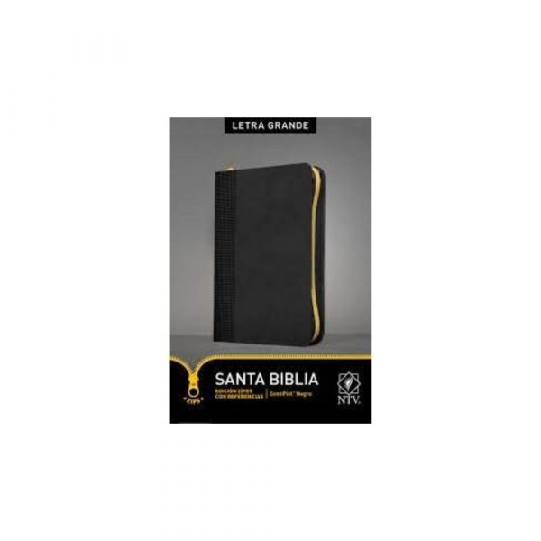 Biblia NTV Letra Grande Ziper Negra