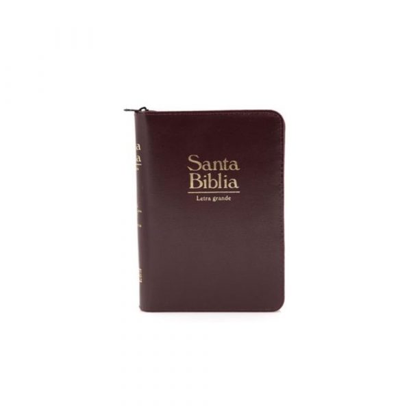 Biblia Reina Valera 1960 Mediana LG Imitación Piel Vino Tinto