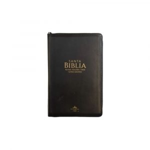 Biblia RV1960 Manual, Letra Grande Imitación Piel Negro c/Cierre e Índice