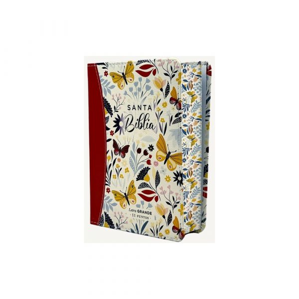 Biblia RVR60 Portátil LG Naranja Floral