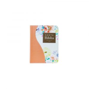 RVR60 Biblia Tamaño Bolsillo Imitación Piel - Coral flores