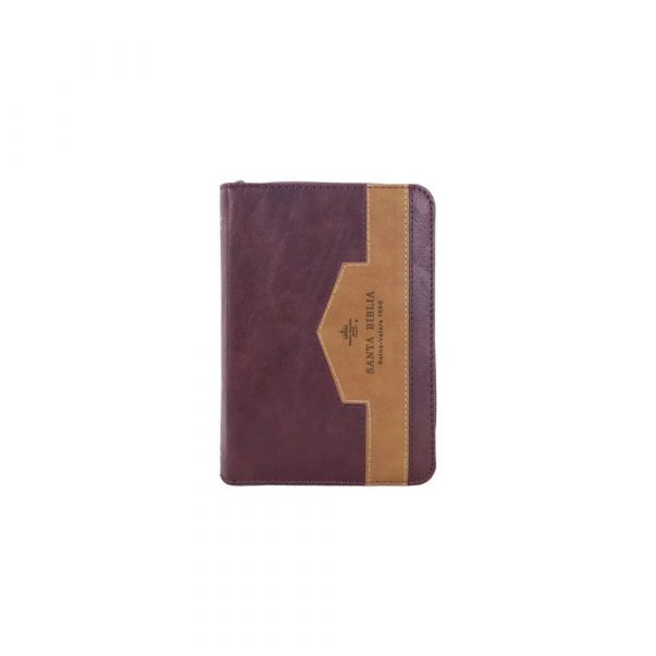 Biblia de Bolsillo con Cierre RV1960 imit piel vino/café con índice