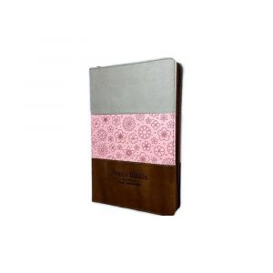 Biblia Letra Gde. Rvr1960 Gris-rosa Imit. Piel Cierre/índice
