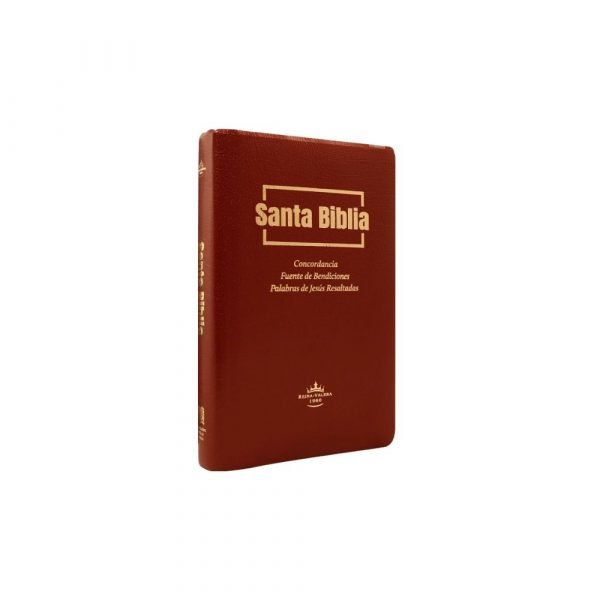 Biblia Fuente de Bendiciones Reina Valera 1960 Mediana Imitación Piel Vino