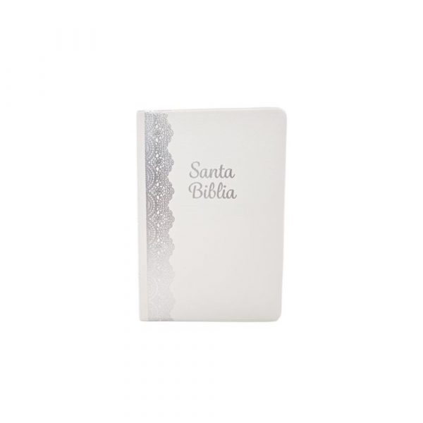 Biblia Rvr-1960 Letra Grande Manual Vinil Blanco Para Boda