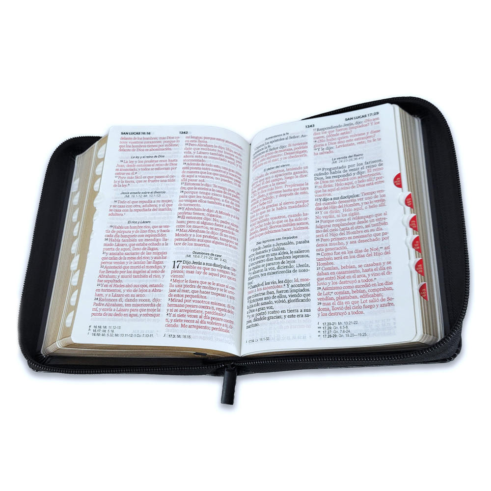Biblia RV1960 Letra Grande, Imitación Piel "Águila" c/Cierre e Índice - Imagen 2
