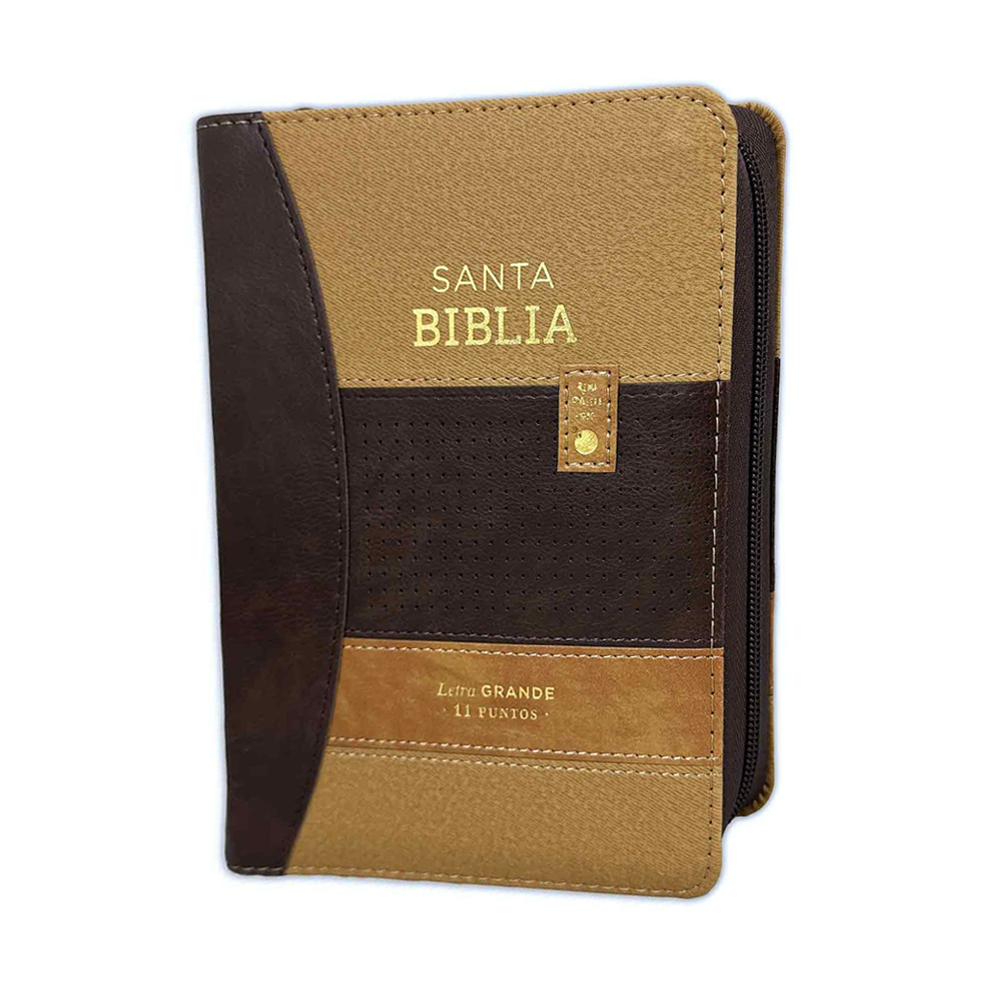 Biblia Compacta RV60 Letra Grande Imitación Piel c/Cierre e Índice