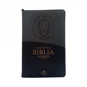 Biblia RV60 "León" Letra Gigante Imitación Piel c/Cierre e Índice