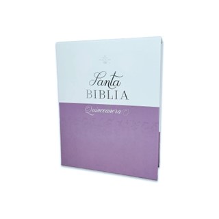 BIBLIA QUINCE AÑOS BICOLOR LILA Y BLANCO 2
