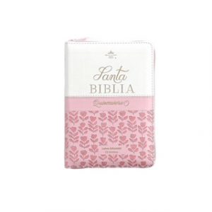 Biblia Abba Quinceañera Rosa y Blanco