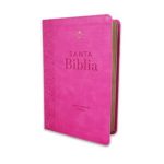 Biblia Rosa Letra Gigante Manual RV1960 Imitación Piel