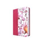 Biblia NTV Letra Grande SentiPiel Rosa "Flores" c/Índice