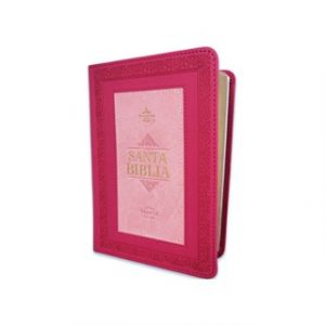 Biblia RVR1960 Compacta LG Rosa Cierre Canto Dorado