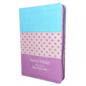 Biblia RVR60/06 Tricolor Azul Rosa Lila LG Cierre