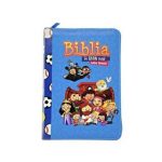 Biblia RV1960 Mi Gran Viaje Compacta Cierre  Imit Piel Azúl Balones