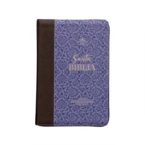 Biblia RVR60 Super Gigante Café Lila Índice Cierre 19 Pts