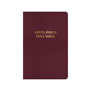 Biblia Bilingüe RVR60 KJV Borgoña Imitación