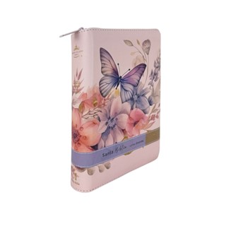 Biblia RVR60 Victoria Flores Sobre Rosa Tamaño Compacto - Imagen 3