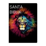 Biblia RVR60 Compacta LG Símil Piel Negro León Colores