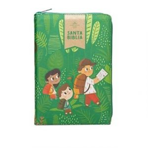 Biblia RVR60 Interactiva Letra Grande Verde Simi Piel Cierre