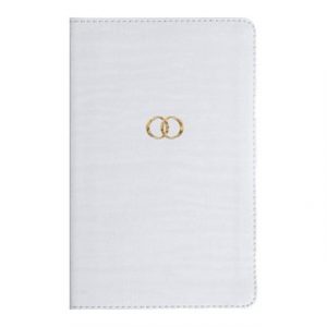 Biblia RVR60 Recuerdo De Boda  Blanco Imitación Piel